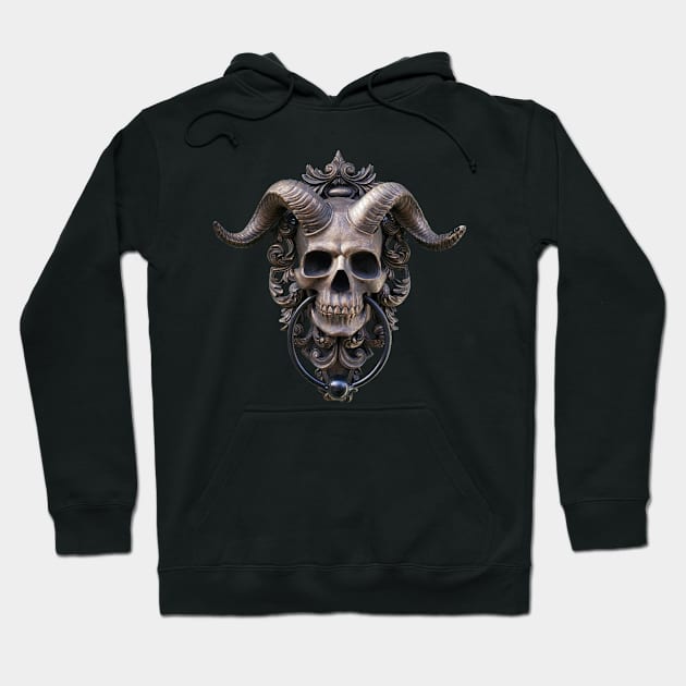 Horned Skull Hoodie by Reinrab